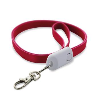 2-in-1 Kabel Lanyard Rot