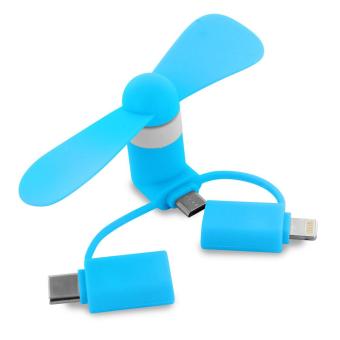 USB Ventilator 3 in 1 Blue