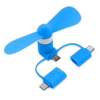 USB Ventilator 3 in 1 Blue