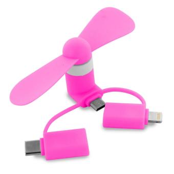 USB Ventilator 3 in 1 Pink
