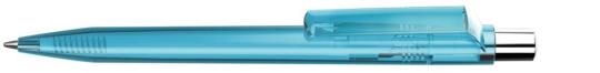 ON TOP transparent SI Plunger-action pen Cyan