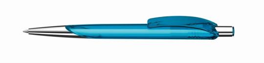 BEAT transparent SI Plunger-action pen Light blue