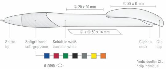 X-DREAM Druckkugelschreiber Weiß/grün