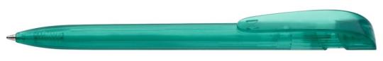 YES transparent Plunger-action pen Teal