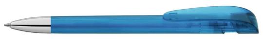 YES transparent SI Plunger-action pen Light blue