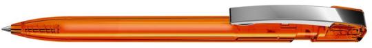 SKY transparent M Plunger-action pen Orange