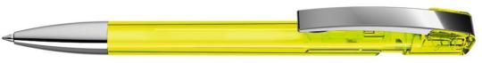 SKY transparent M SI Plunger-action pen Yellow