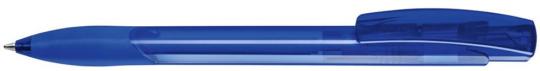 OMEGA grip transparent Plunger-action pen Blue