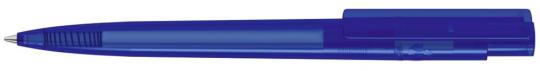 RECYCLED PET PEN PRO transparent Plunger-action pen Blue