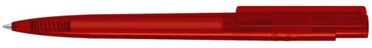 RECYCLED PET PEN PRO transparent Plunger-action pen Red