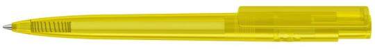 RECYCLED PET PEN PRO transparent Plunger-action pen Yellow