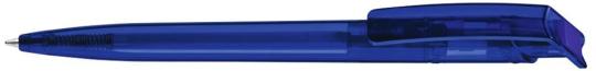 RECYCLED PET PEN transparent Plunger-action pen Blue
