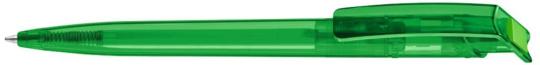 RECYCLED PET PEN transparent Plunger-action pen Green