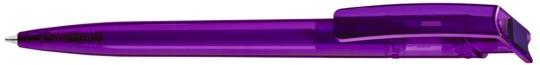 RECYCLED PET PEN transparent Plunger-action pen Purple