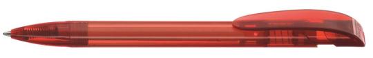 BE NATURAL transparent Plunger-action pen Red