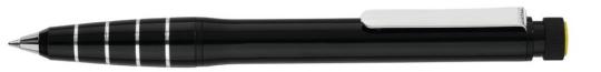 2in1 Plunger-action pen Black