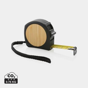 XD Collection RCS recycled plastic bamboo tape 5M/19mm Black