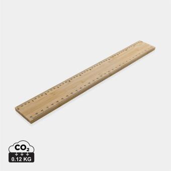 XD Collection Timberson extra thick 30cm double sided bamboo ruler Brown