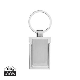 XD Collection Schlüsselanhänger&Telefonständer aus RCS rec. Zinklegierung Silber