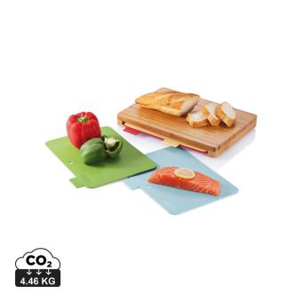 XD Collection Cutting board with 4pcs hygienic boards Brown