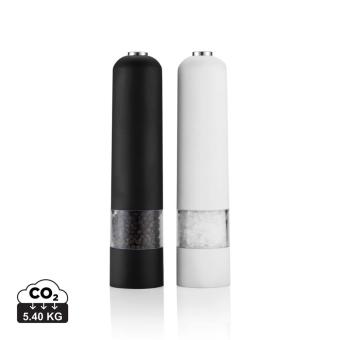 XD Collection Electric pepper and salt mill set White/black