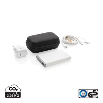 XD Collection Surge 3-tlg. 20W Type-C Ladeset aus RCS recyceltem PET Schwarz