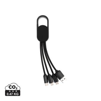 XD Collection 4-in-1 Kabel mit Karabiner-Clip Schwarz