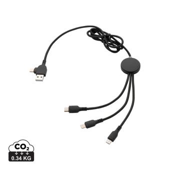 XD Collection Light up logo 6-in-1 cable Black