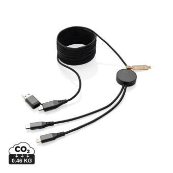 XD Xclusive Terra 3 Meter 4-in-1-Kabel aus RCS recyceltem PET Grau
