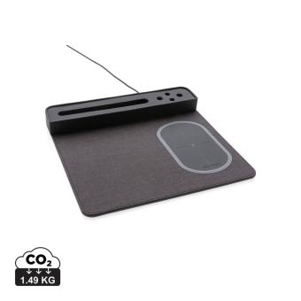 XD Xclusive Air mousepad with 5W wireless charging and USB Black