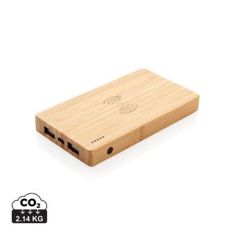 XD Collection Bamboo 4.000 mAh wireless 5W Powerbank Brown