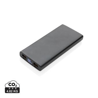 XD Collection 18W PD Powerbank mit 10.000 mAh aus Aluminium Schwarz