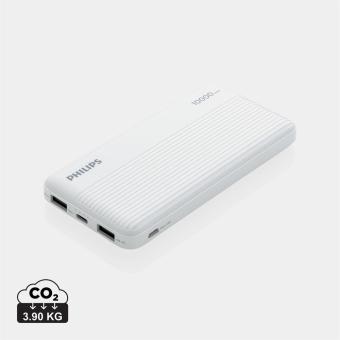 Philips 10.000 mAh Slim Powerbank Weiß