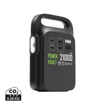 XD Collection Power Vault 21.000mAh tragbare Powerstation aus RCS rPlastik Schwarz