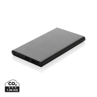 XD Collection RCS recycled plastic/aluminium 4000mah powerbank with type C 