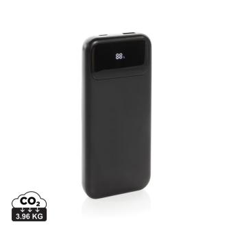 XD Collection Turbopack RCS rplastic powerbank 10.000 integrated cables Black
