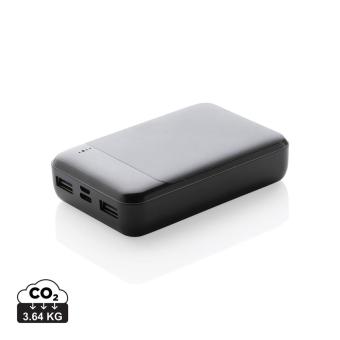 XD Collection RCS standard recycled plastic 10.000 mAh powerbank Black