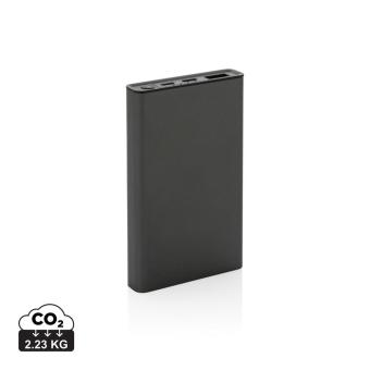 XD Xclusive Terra 5.000 mAhPowerbank aus RCS recyceltem Aluminium Grau