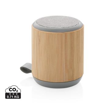 XD Collection Bambus und Stoff 3W Wireless Speaker Braun