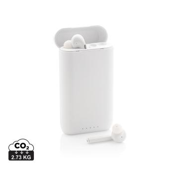 XD Collection Liberty TWS Ohrhörer mit 5.000 mAh Powerbank Weiß
