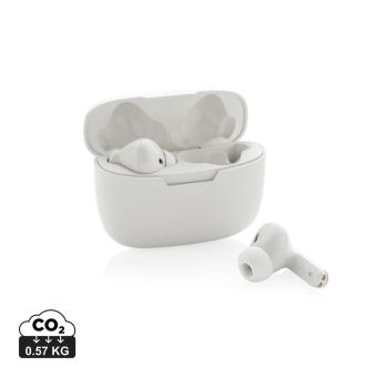 XD Collection RCS recycled plastic Liberty Pro wireless earbuds White