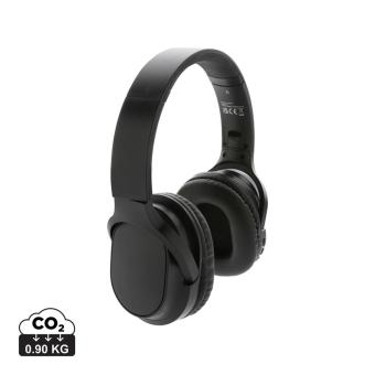 XD Collection RCS recycled plastic Elite Foldable wireless headphone Black