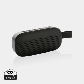 XD Collection Soundbox 5W Lautsprecher aus RCS recyceltem Kunststoff Schwarz