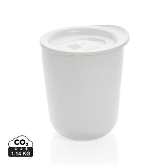 XD Collection Simplistic antimicrobial coffee tumbler White