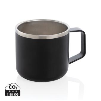XD Collection Stainless steel camp mug Black
