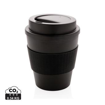 XD Collection Reusable Coffee cup with screw lid 350ml Black