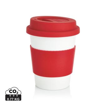 XD Collection ECO PLA Kaffeebecher Rot/weiß