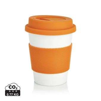 XD Collection ECO PLA Kaffeebecher Orange/weiß