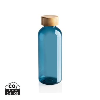 XD Collection GRS rPET Flasche mit Bambus-Deckel Blau