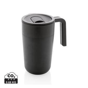 XD Collection GRS Recycled PP and SS mug with handle Black